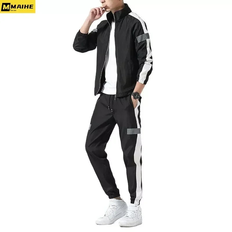 Men Tracksuit Set Male Running Jogging Sportswear - Pro Sport Power